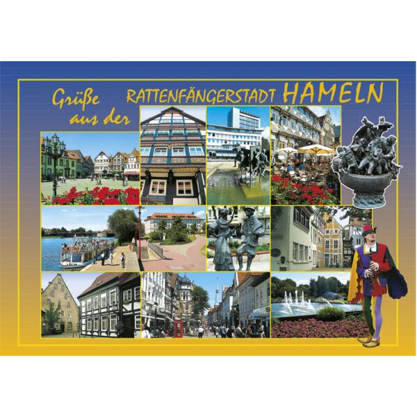 Hameln Postkarte Ansichtskarte Weltpostkarte Rattenfängerstadt