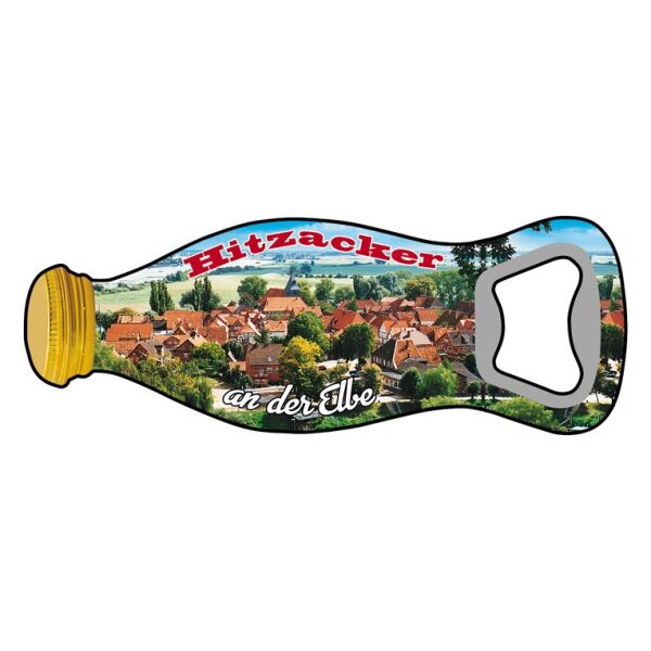 Hitzacker Flaschenöffner Magnet Flaschenform Perle des Wendlandes an der Elbe