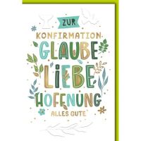 Konfirmation Glückwunschkarte mit Briefumschlag...