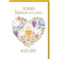 Kommunion Glückwunschkarte mit Briefumschlag...