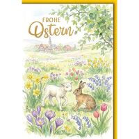 Ostern Grußkarte mit Briefumschlag Osterhase und...