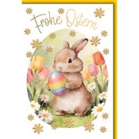Ostern Grußkarte mit Briefumschlag Osterhase mit...