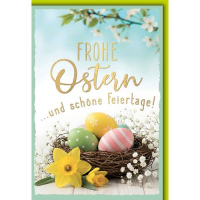 Ostern Grußkarte mit Briefumschlag Osternest mit...
