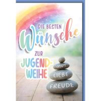 Jugendweihe Glückwunschkarte mit Briefumschlag...