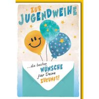 Jugendweihe Glückwunschkarte mit Briefumschlag...