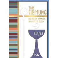 Firmung Glückwunschkarte mit Briefumschlag Kelch...