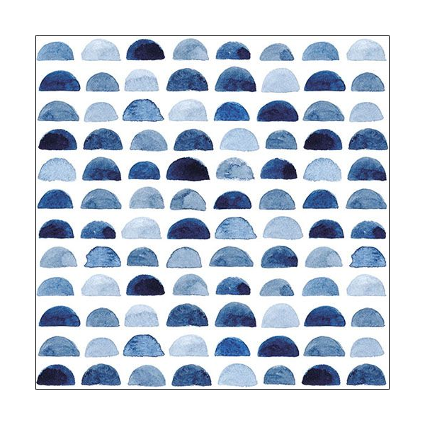 A Servietten Lunch 33x33cm 20 Servietten blaues Muster Blue Bows