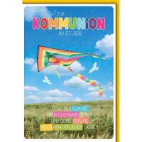 Kommunion Glückwunschkarte mit Briefumschlag bunter...