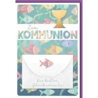 Kommunion Glückwunschkarte mit Briefumschlag...