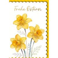 Ostern Grußkarte mit Briefumschlag Narzissen...