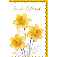Ostern Grußkarte mit Briefumschlag Narzissen...