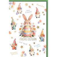 Ostern Grußkarte mit Briefumschlag Osterhase mit Ei...
