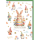 Ostern Grußkarte mit Briefumschlag Osterhase mit Ei und Wichtel Sonnenschein Familie viel Freude bunte Eier