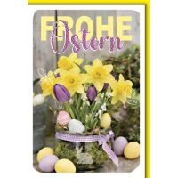 Ostern Grußkarte mit Briefumschlag Narzissen...