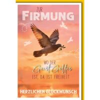 Firmung Glückwunschkarte mit Briefumschlag Taube mit...