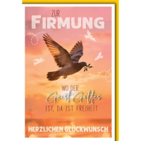 Firmung Glückwunschkarte mit Briefumschlag Taube mit...