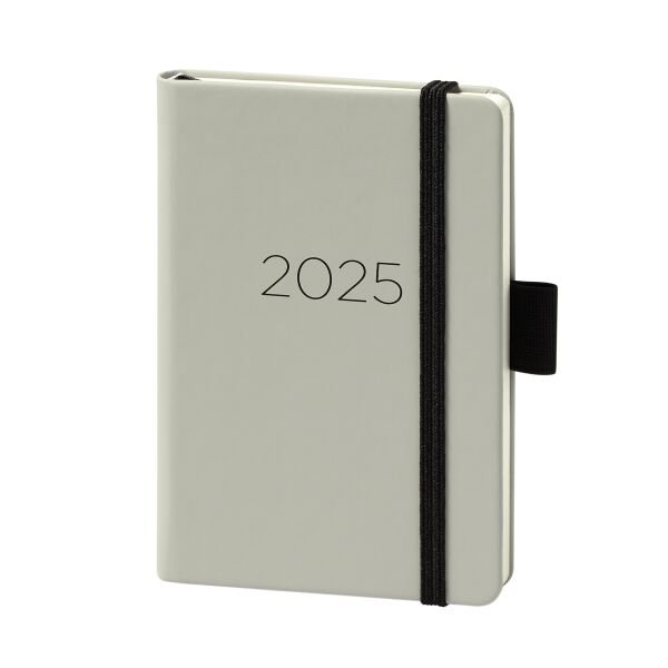 Sale Sonderpreis Kalender 2026 V-Book Buchkalender A6  Hardcover hellgrau UVP: 10,49