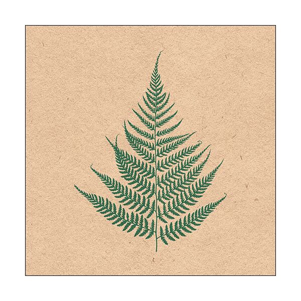 Servietten Lunch 33 x 33 cm 3-lagig 20 Servietten Recycled Fern Leaf Farn Blatt