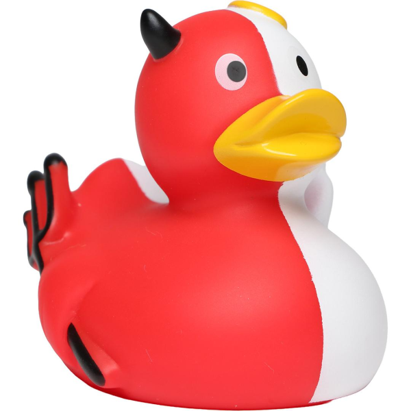 Engel / Teufel Quietscheente Badeente ca. 8 cm gross Engelchen Teufelchen