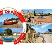 Zempin  Postkarte Ansichtskarte Rettungsring Fotomotive...