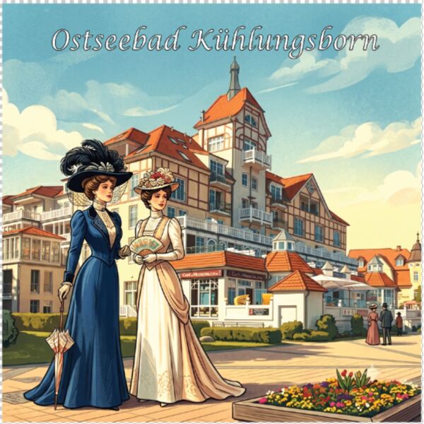 Kühlungsborn Ostseebad ALU Kühlschrankmagnet nostalgisches Motiv Kurhaus