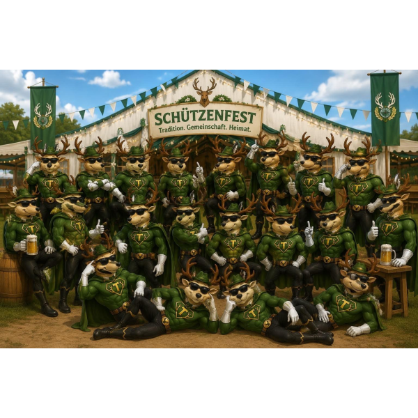 Schützenfest Kühlschrankmagnet Magnet Hubertusschützen Trötemänner Schützenzelt Glaube Tradition Heimat