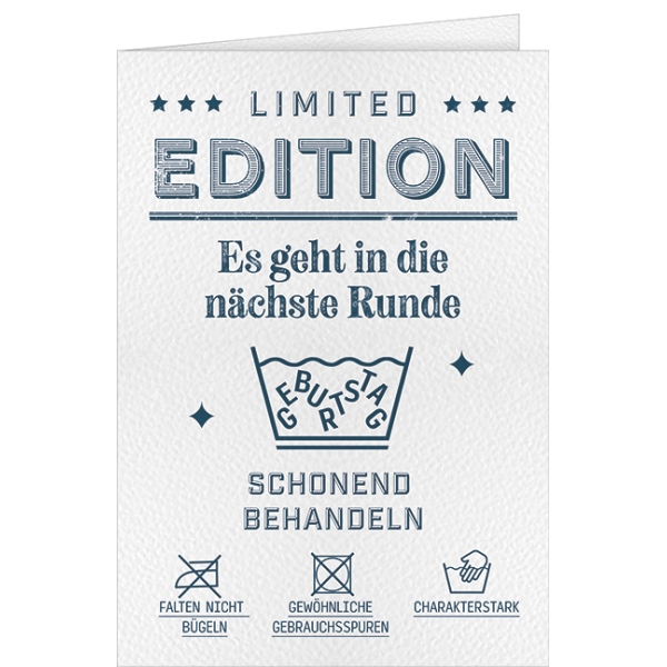 Geburtstag große A4 XXL Karte mit Umschlag Limited Edition es geht in die nächste Runde
