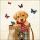 Servietten Lunch Welpe Hund und Schmetterlinge 33x33cm 20 Servietten