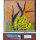 Kachelbild Paradiespflanzen bemalte Terracottaplatte 30 x 30 cm