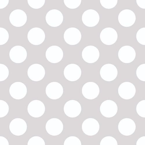 Servietten Lunch – Napkin Lunch – Format: 33 x 33 cm – 3-lagig – 20 Servietten pro Packung - Big Dots Light Stone – grau mit großen weißen Punkten - Ambiente