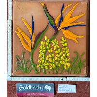 Kachelbild von 2006 Paradiespflanzen handbemalte...