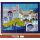 Kachelbild südländische blaue Stadt Unikat handbemalte Kacheln 61x75cm von Dieter und Sigrid Goldbach 2008