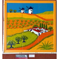 Kachelbild spanische Landschaft Unikat handbemalte...