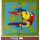 Kachelbild Papageien Unikat handbemalte Kacheln 70x70 cm von Dieter und Sigrid Goldbach Kachelkunst
