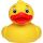 Quietscheente Klassik Gelb Kussmund Badeente ca. 7,5 cm gross