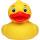Quietscheente Klassik Gelb Kussmund Badeente ca. 7,5 cm gross