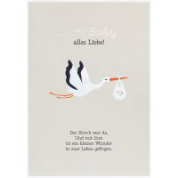 Geburt Baby Zum Baby alles Liebe Storch Spruch...