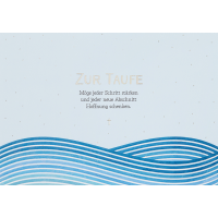 Taufe Wellen Kreuz Spruchkarte unverpackte...