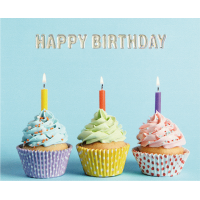 Geburtstag Happy Birthday Kerzen Muffins Midikarte...