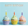 Geburtstag Happy Birthday Kerzen Muffins Midikarte Minikarte Blumenkärtchen mit Klammer