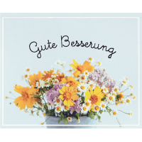 Genesung Gute Besserung Blumen Midikarte Minikarte...