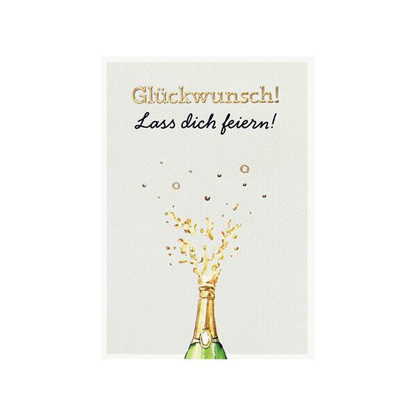 Glückwunsch Lass Dich feiern Minikarte Klammerkarte Blumenkärtchen mit Klammer