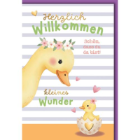 Geburt Baby Glückwunschkarte mit Umschlag Herzlich...