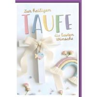 Taufe Glückwunschkarte mit Umschlag Kreuz mit...