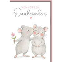 Danke Grußkarte mit Umschlag Kuss für das...