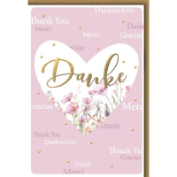 Danke Grußkarte mit Umschlag Blumenwiese in...