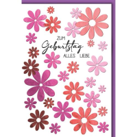 Geburtstag Glückwunschkarte mit Umschlag rosa und...