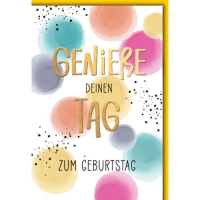 Geburtstag Glückwunschkarte mit Umschlag bunte...