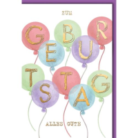 Geburtstag Glückwunschkarte mit Umschlag bunte...