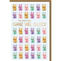 Geburtstag Glückwunschkarte mit Umschlag bunte...